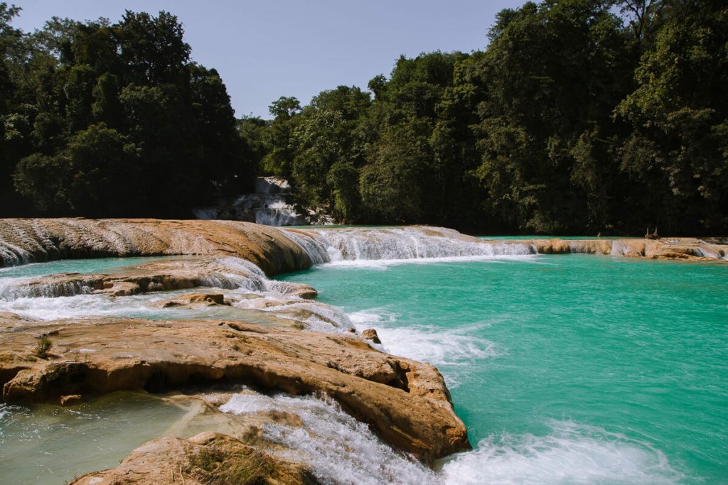 aqua azul waterfall 1