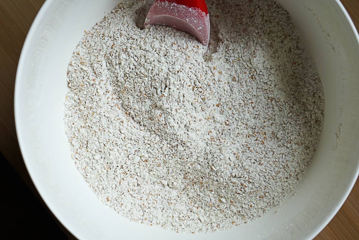 making Irish brown bread