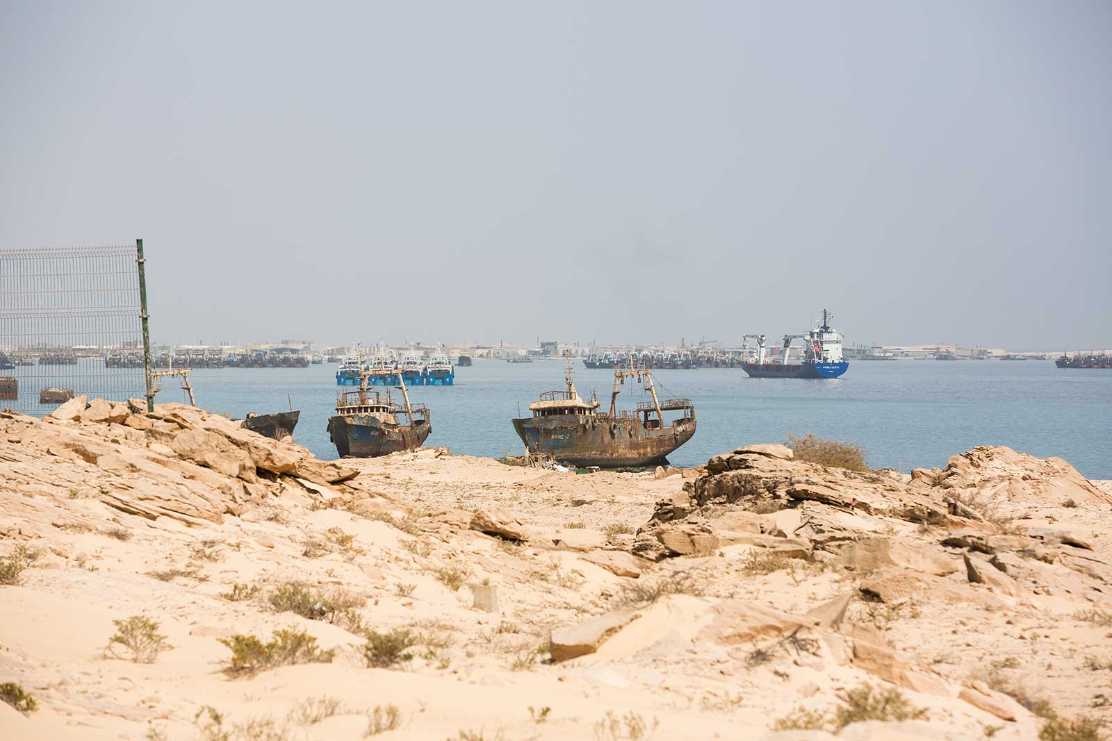 The view off the coast of Mauritania’s Bay of Nouadhibou used to be spotted with rusting hulks in every direction. Today, this Ship Breaking Yard is almost gone, due to an injection of capital from the Chinese.