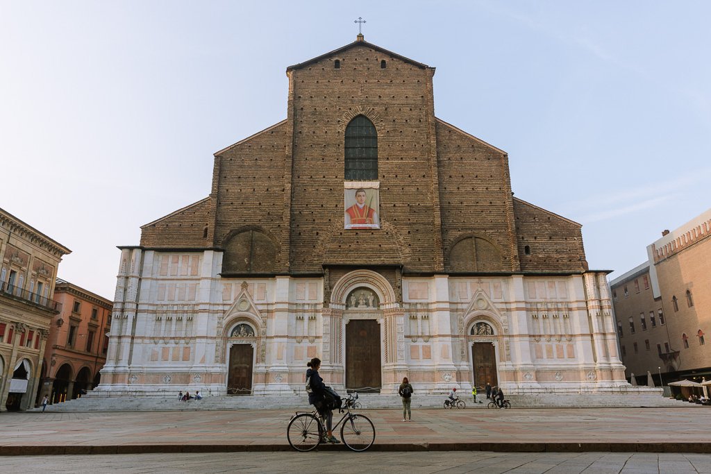 San Petronio Church in Bologna is half marble half brick