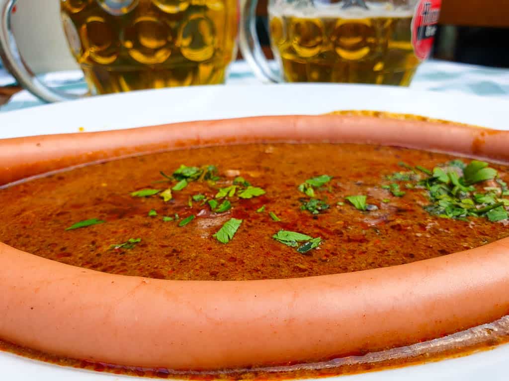 Vienna Sacher Sausage With Goulash Sauce